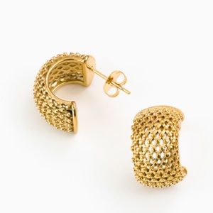 Mesh hoop earrings